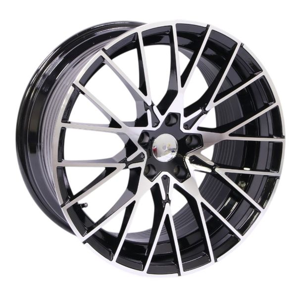 19" Rim - M8008 5/120 Alloy Mag Wheels - Black with Machine Face - Set of 4