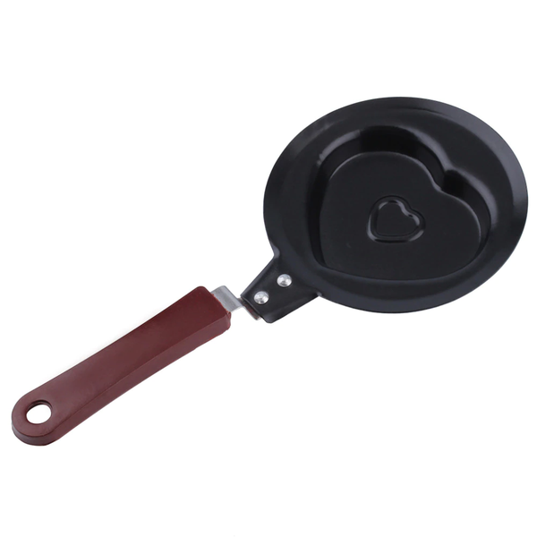 Nonstick Mini Heart Shape Frying Pan - Black