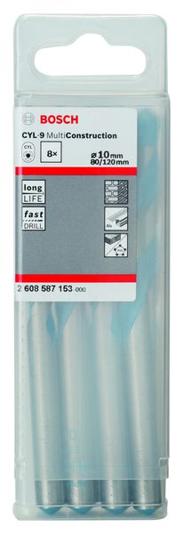Multi-purpose drill bit CYL-9 Multi Construction 10 x 80 x 120 mm, d 10 mm