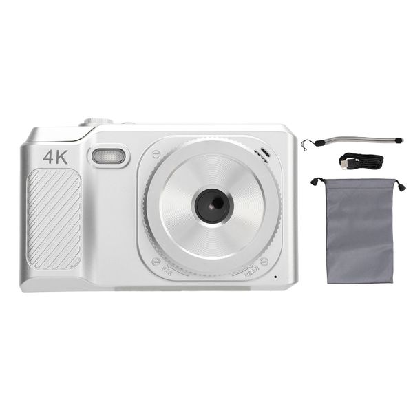 68MP FHD Camera - 2.7" TFT, 16X Zoom, Manual Focus Silver