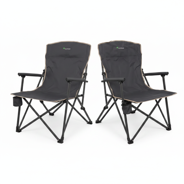 Kaufmann Padded Armrest Chair for Outdoor Camping and Relaxation - 2 Pack
