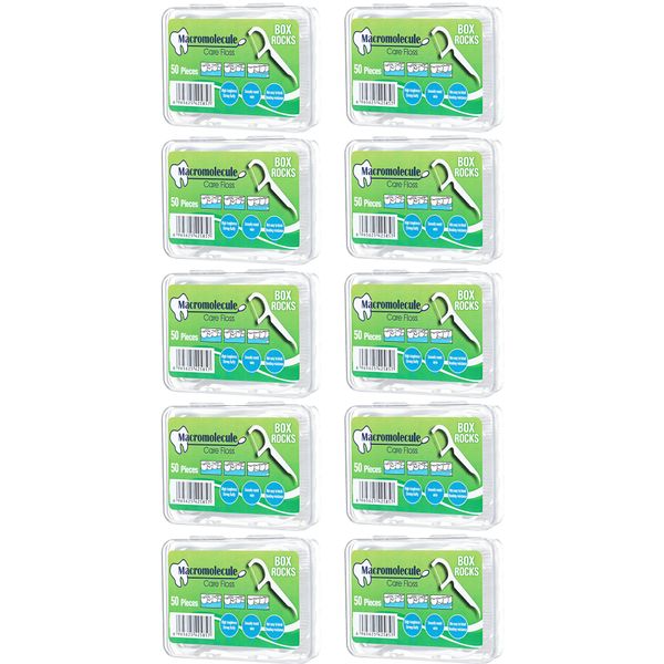 500 Piece Dental Floss Sticks Disposable Toothpicks Travel Packs-10 Boxes