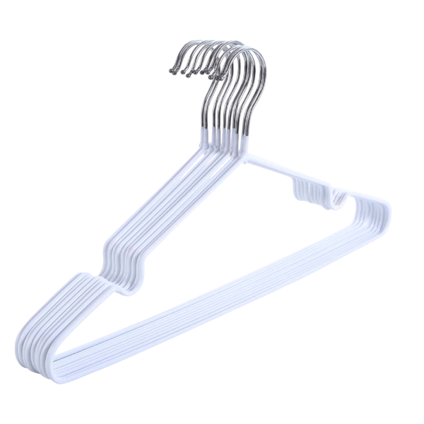 20Pieces Kids Durable Plastic Clothes Hangers - White