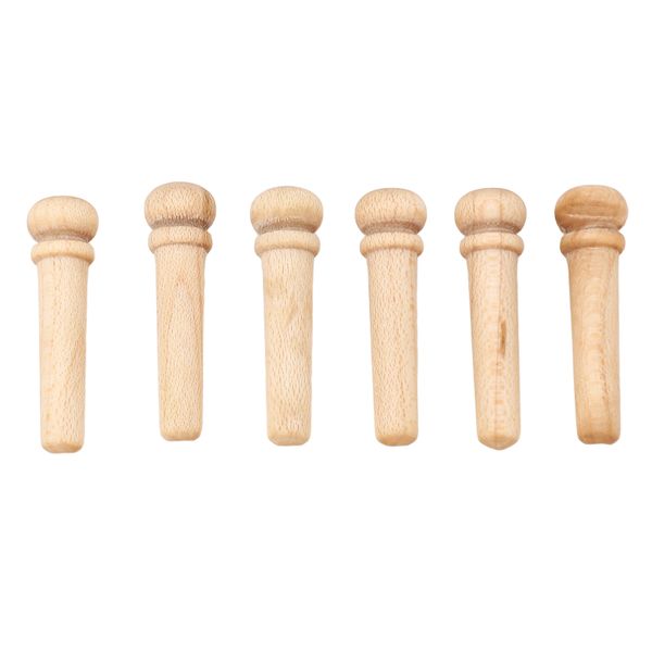 6PCS Maple Wood Guitar Bridge Pins