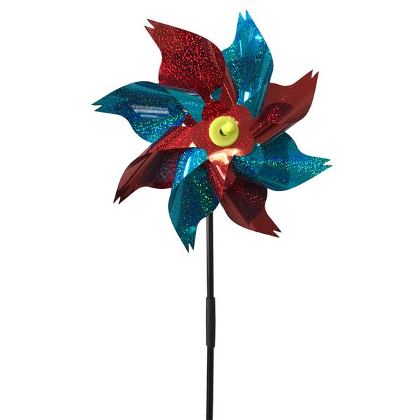 24X53Cm Red Blue Octagon Windmills image