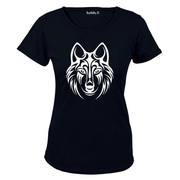 Wolf Art - Ladies - T-Shirt - Black