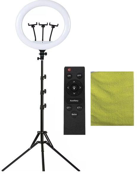 18 Inch Remote Controlled Led Ring Light With Wiping Swab