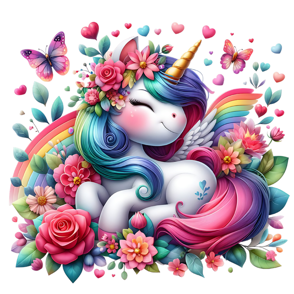 Rainbows &amp; Butterflies Unicorn Water Bottle 850ml