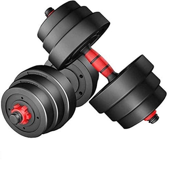Adjustable 2 in 1 Dumbbell Set With Extension Bar - 40kg