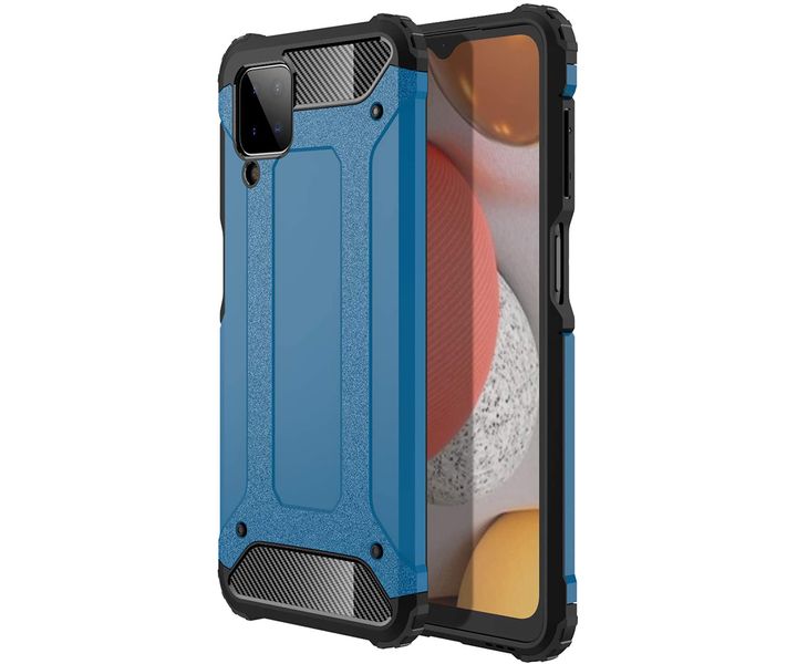 Hybrid Shockproof Case for Samsung Galaxy A12 - Blue
