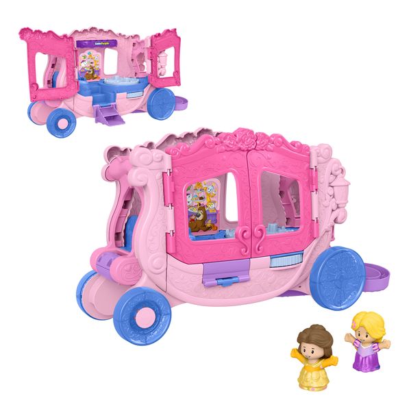 Little People Disney Princess Pull-Along Musical Carriage with 2 Figures