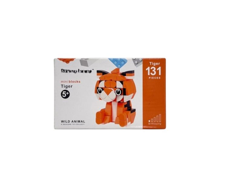 Building Mini Blocks Tiger, 14.5 × 9 × 5 cm - 192 Piece