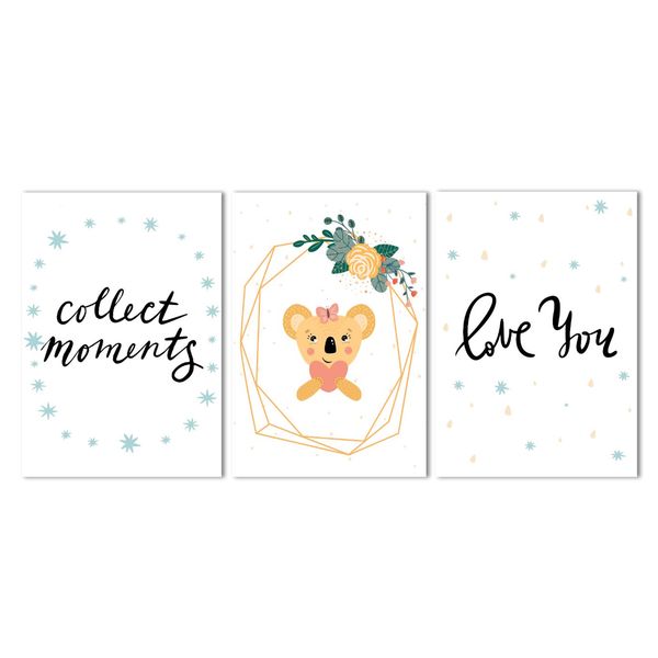 Canvas Nursery Wall Art: Collect Moments, Love You