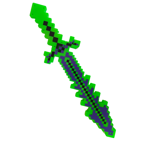 Toy Sword with Lights and Fighting Sounds - Minecraft Inspired - Green Image