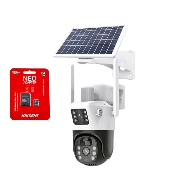 V380 Pro Solar 4G(Sim Only ) Camera (No WIFI) + 64GB Hiksemi SD Card- EMS