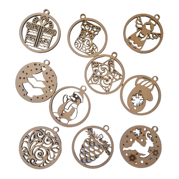10-Piece Decorate Your Own Christmas Tree Decorations
