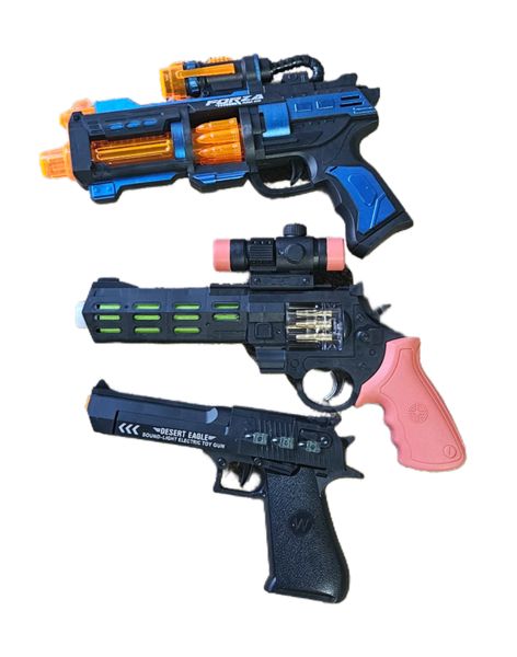 Toy Guns with Sound and Flashlight - 3 Piece