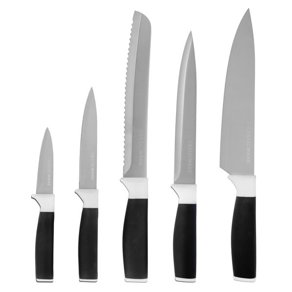 Castalware Knife Set of 5 Kitchen Knives for Cooking - Stainless Steel