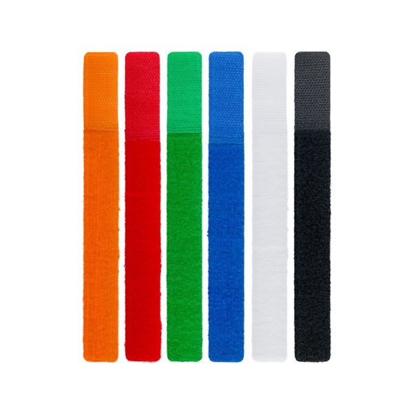 Goobay 6 Piece Cable Management Set with Hook-and-Loop Fastener