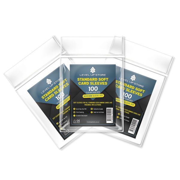 Level Up Store Standard Soft Trading Card Sleeves Bundle - 3 Packs