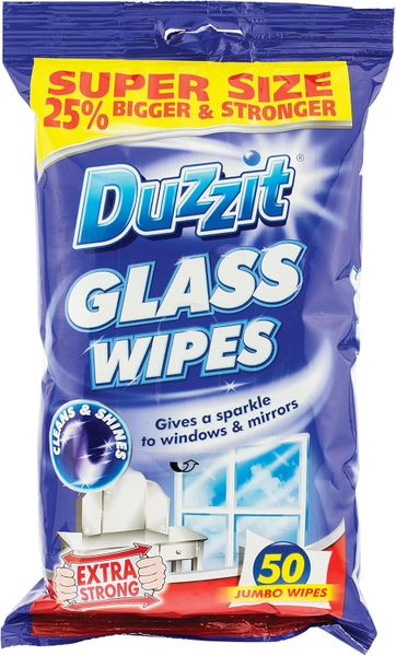 Duzzit Glass Wipes 50-Pack