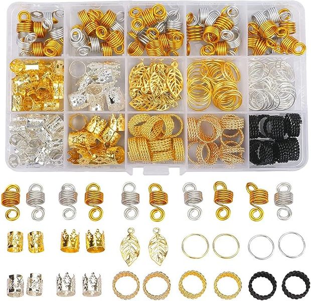 200 Pieces Hair Jewelry for Braids Accessories, Hair Beads for Braids
