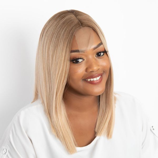 Synthetic 16" Straight Wig - Ombre Blonde