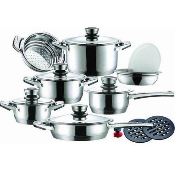 16 Piece German Designed Stainless Steel Cookware Set
