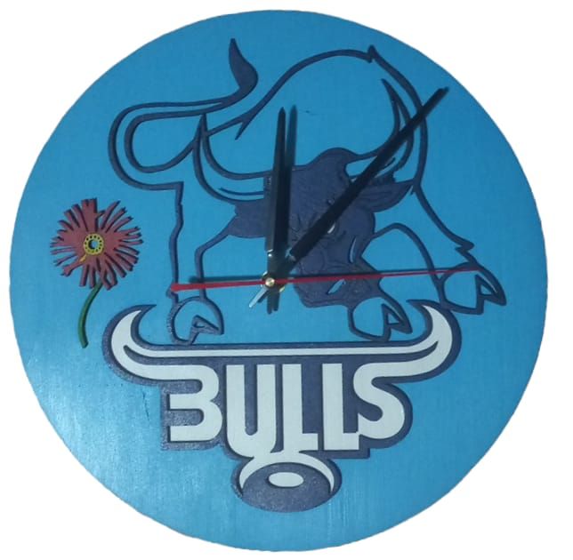 Bulls Rugby Wall Clock Shop Today. Get it Tomorrow!
