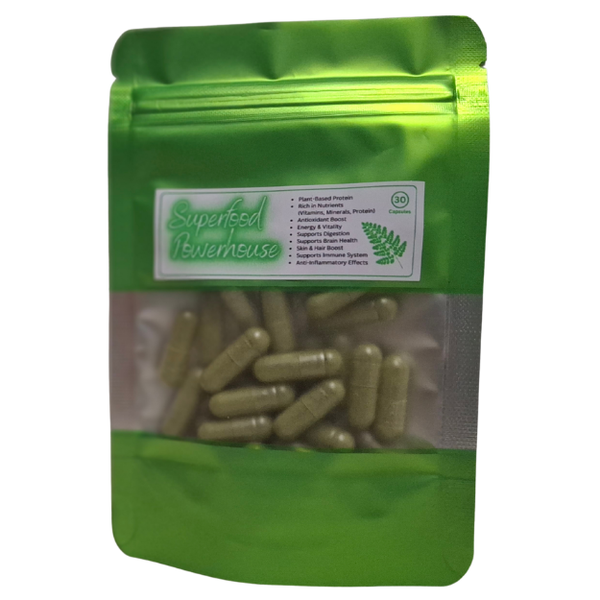 Superfood Powerhouse Moringa - 30 Capsules (Organic &amp; Highest Quality)