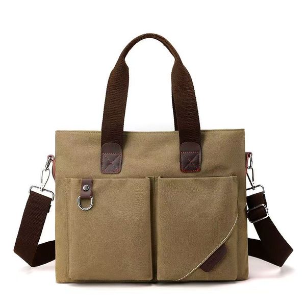 Horizontal Canvas Shoulder &amp; Tote Bag - Casual Everyday Backpack