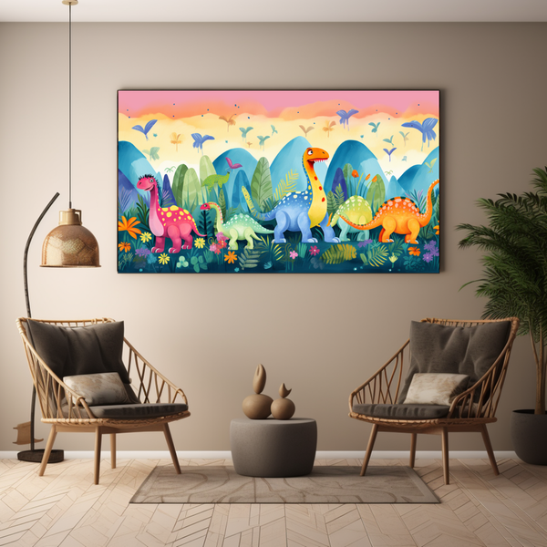 Canvas Wall Art - Dino Parade - BK0113