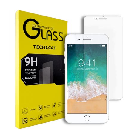 FCLTech iPhone 7 iPhone 8 Screen Protector Tempered Glass, iPhone 8 Anti-Fingerprint No-Bubble Scratch-Resistant Glass HD Screen Protector for Apple iPhone 7 2-Pack 