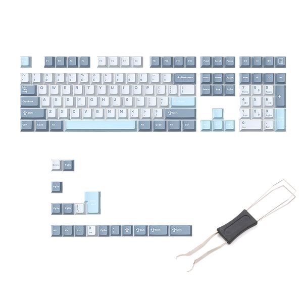 125 Cloud Lake Keycaps Double Shot Front Printed Keyboard Accessory