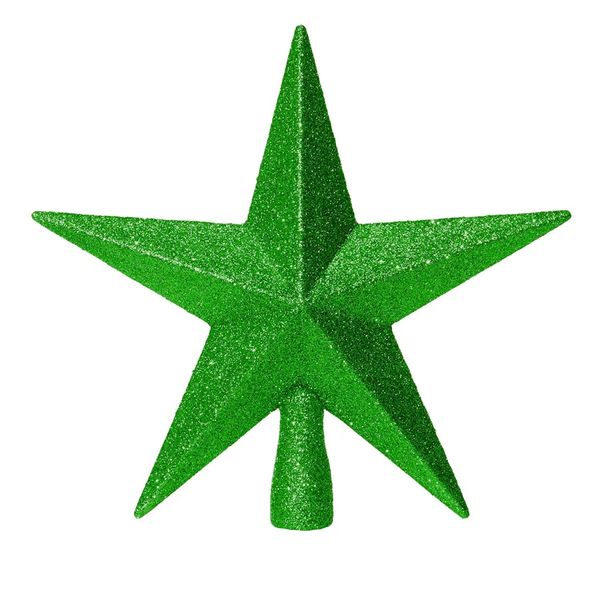 Glitter Star Toppers Decoration for the Christmas Tree (15cm) Set of 3