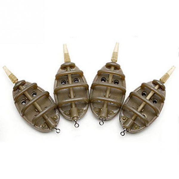 Plastic Fishing Accessories 4 Feeders Mould Pesca 15G 20G 25G 35G