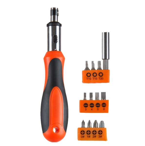 Ratchet Screwdriver/Bit 12-In-1 Set - 4 Pack