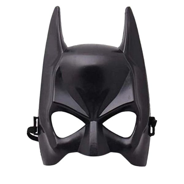 Kids Superhero Plastic Mask - Black Costume Dress-Up &amp; Cosplay Mask Batman