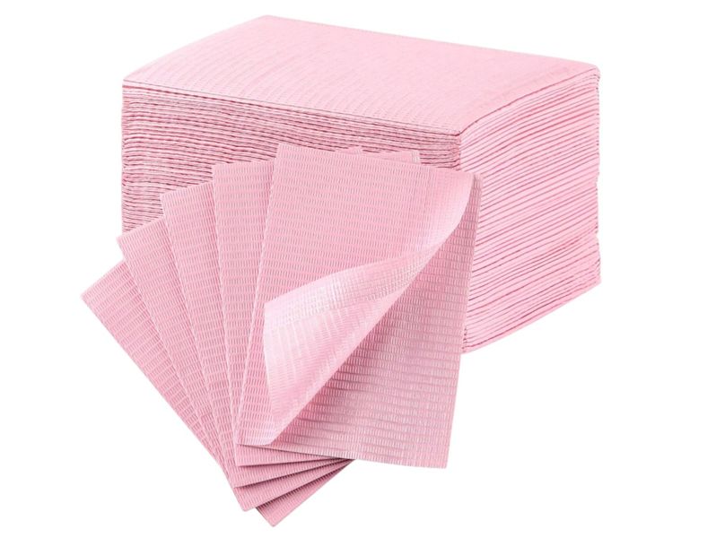50 Piece Disposable Pink Nail Manicure &amp; Pedicure Table Mats