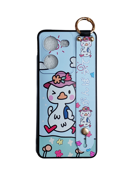 Slip Fit Smart Girls Case Cover For Vivo Y36 With Holding Strap