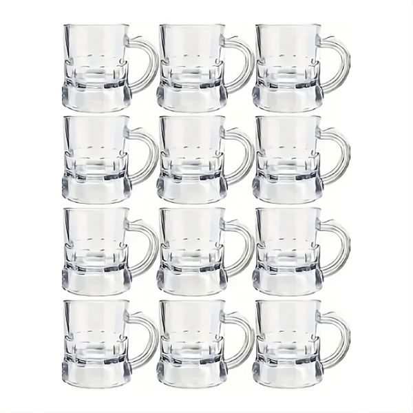 SmartHome Mini Beer Mugs Plastic Shot Glasses 30ml - 12 Pieces