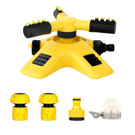 Automatic 360 Degree Rotating Garden Lawn Water Sprinkler with 4 Connector Image