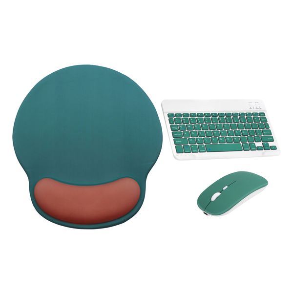 LD Ergonomic Go Green Mouse Pad and Wireless Keyboard and Mouse Combo