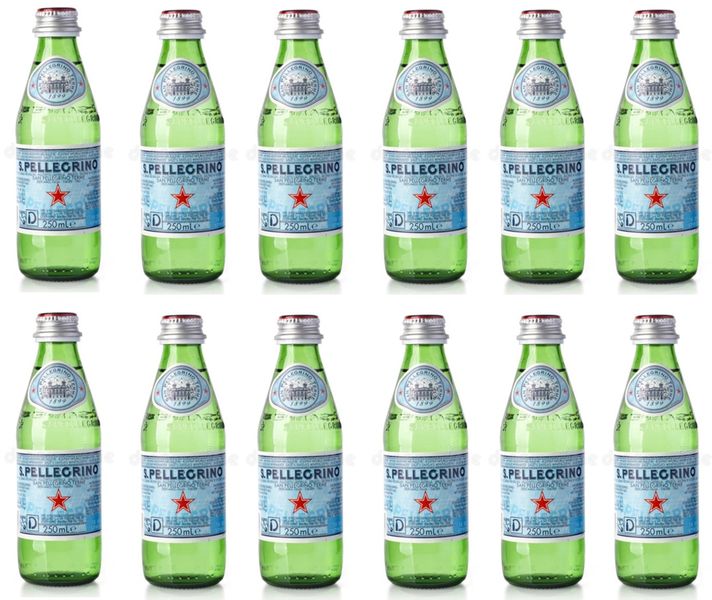 San Pellegrino Sparkling Water - Glass Bottle - 250ml - 12 Pack
