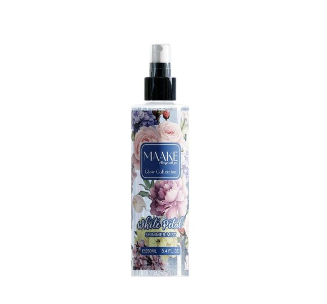 Maake White Petal Shimmer Mist 250ml Bottle