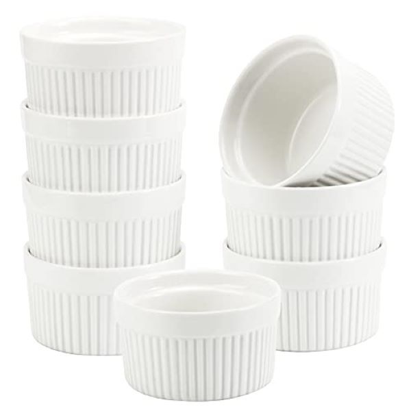 Ramekin Set 6 Piece 10x5cm White Porcelain - Kitchen Essentials