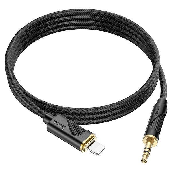 Lightning to 3.5mm Audio Aux Jack 1m Cable- Hoco UPA30 Black
