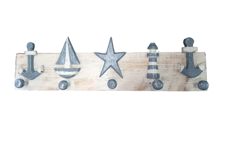 Coastel Wooden 5 Hook Hanger - 50cm