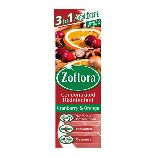 Zoflora Concentrated Disinfectant - Cranberry &amp; Orange- 3 in 1 Action-250ml