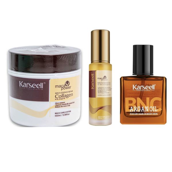 Karseell Collagen Hair Mask 100ml, Oil Serum and BNC Argan Oil